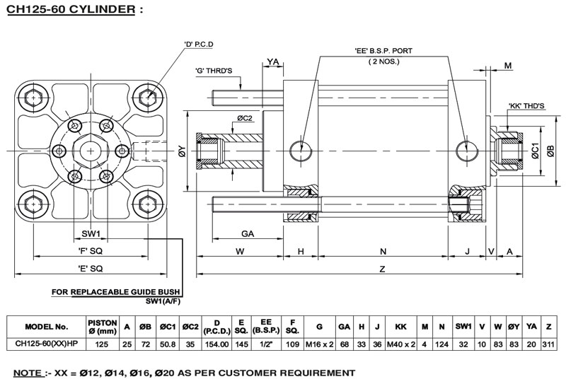 Pneumatic Cylinders For Pet Blow Moulding Machines